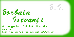 borbala istvanfi business card